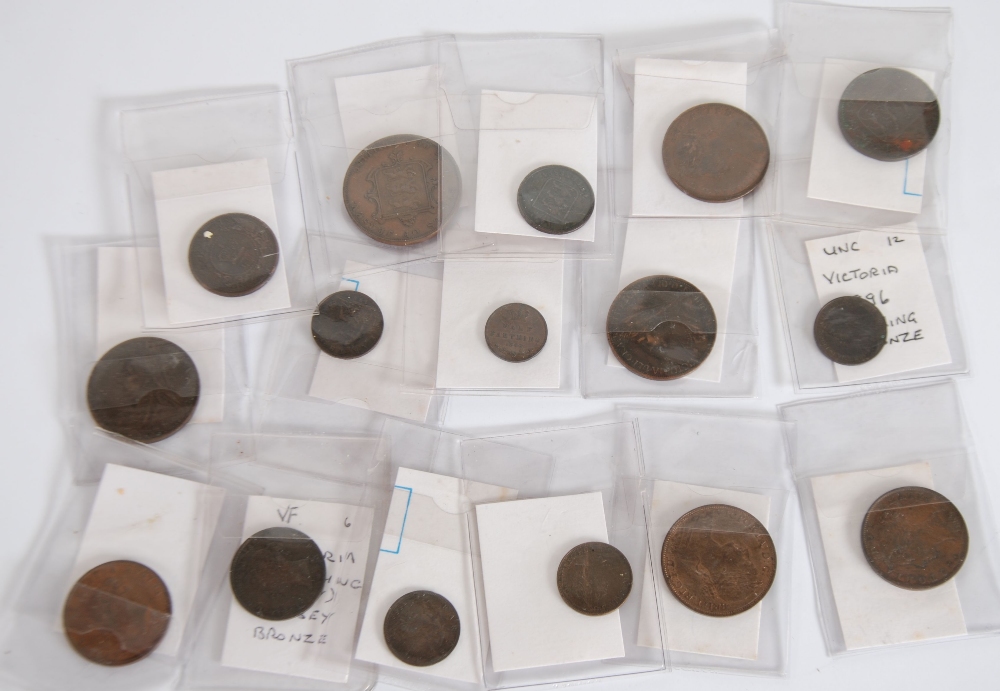 ELEVEN VICTORIAN COPPER COINS, VARIOUS MAINLY EF-VF, but including 1892 uncirculated TOGETHER WITH