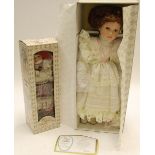 COUNT OF DOLLS - GERMAN MINT AND BOXED LIMITED EDITION PORCELAIN HEADED COLLECTORS DOLL in full