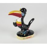 ROYAL DOULTON CHINA GUINNESS MINER TOUCAN, 5" (12.7cm) high, no.1357/2,000, WITH CERTIFICATE