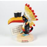 ROYAL DOULTON CHINA GUINNESS BIG CHIEF TOUCAN, 6" (15.2cm) high, no.82/2,000, WITH CERTIFICATE