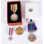 QUEEN ELIZABETH II GENERAL SERVICE MEDAL (1918) with Canal Zone clasp and ribbon swarded to AC1.