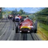 NICHOLAS WATTS ARTIST SIGNED LIMITED EDITION COLOUR PRINT 'Fangio - The Maestro' (50/500)  signed by