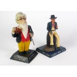 WM. YOUNGER'S KEG BEERS PAINTED COMPOSITE ADVERTISING FIGURE OF A BEARDED MAN, 8 ½" (21.5cm) high