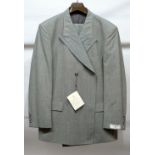 GENTS CROMBIE TWO PIECE LIGHT GREY WOOL SUIT, new and with  swing tag, jacket size 44, TOGETHER WITH