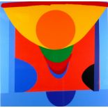 •TERRY FROST (1915-2003) ARTIST SIGNED COLOURED SCREEN PRINT  'Malaga Blue and Orange Signed and