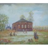 HARRY KINGSLEY (1914 - 1998) OIL PAINTING ON ARTIST BOARD 'The Round House, Ancoats, Manchester;