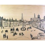 •LAURENCE STEPHEN LOWRY (1887-1976) LITHOGRAPH  'Tree in a square'  an edition 75, signed and