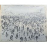 •LAURENCE STEPHEN LOWRY (1887-1976) PENCIL DRAWING  'Daisy Nook' Signed and dated (19) 46 8 1/4" x