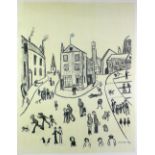 •LAURENCE STEPHEN LOWRY (1887-1976) LITHOGRAPH  'The Three Cats, Alstow'  an edition of 75, signed