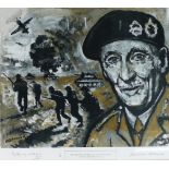 •LAWRENCE ISHERWOOD (1917-1988) ARTIST SIGNED LIMITED EDITION PRINT "The Spirit of Alamein" "