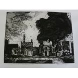 •NORMAN C JAQUES (1926 - 2014) TWO ARTIST SIGNED BLACK AND WHITE ETCHINGS WITH AQUATINT 'G. H.