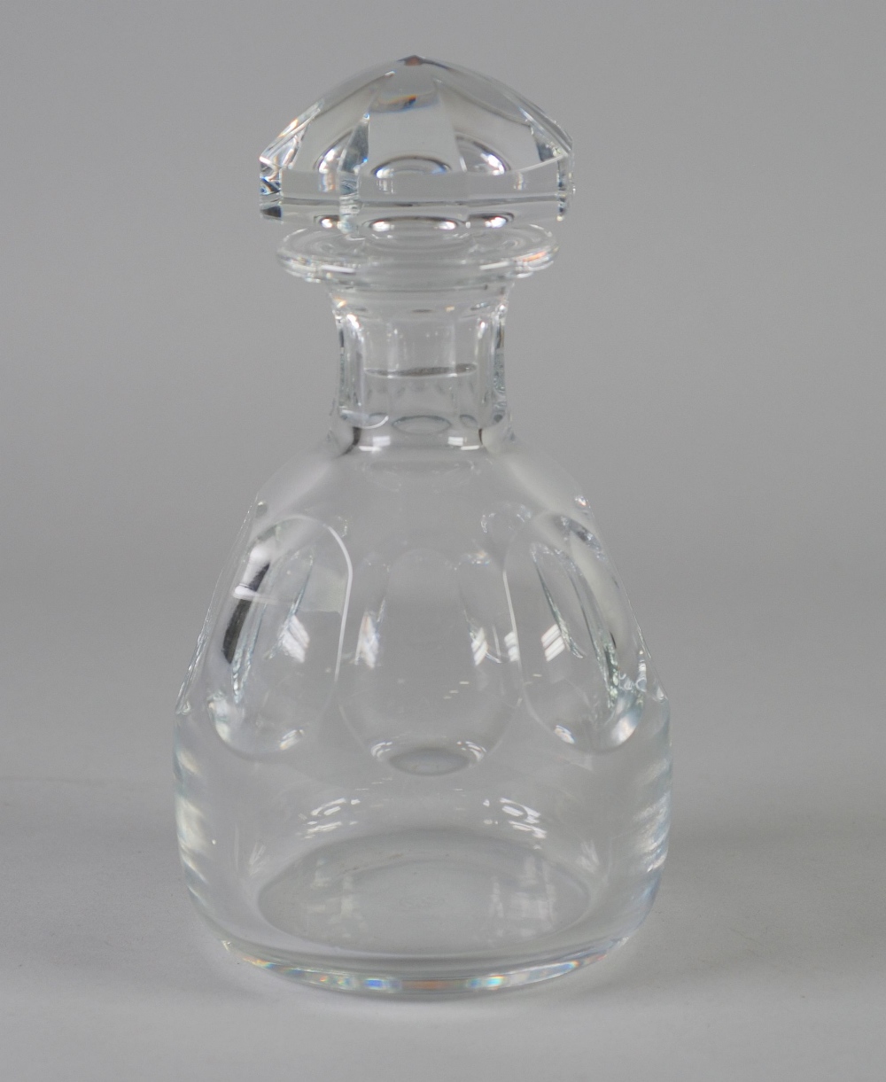 BACCARAT CUT GLASS DECANTER AND STOPPER, 8 ½" (21.5cm) high