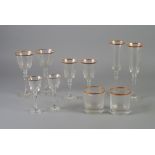 SEVENTY ONE PIECE TABLE SERVICE OF DRINKING GLASSES, originally for 12 persons, one glass missing,
