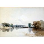 H.J. BODDINGTON  WATERCOLOUR DRAWING 'Summer day on the Thames at Medmenham'  Unsigned, attributed