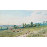 GEORGE REYNOLD GILL (1827 - 1904) WATERCOLOUR DRAWING 'A View of Hornsey' Signed lower tight 8" x 13