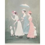 HELEN BRADLEY PAIR OF ARTIST SIGNED COLOUR PRINTS 'Oh just look said Mother' and 'Ah Dear Emily'