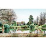 JOHN MAWBEY WATERCOLOUR DRAWING 'Gawsworth Hall, Cheshire' Signed, titled and dated 28/2 (19)96