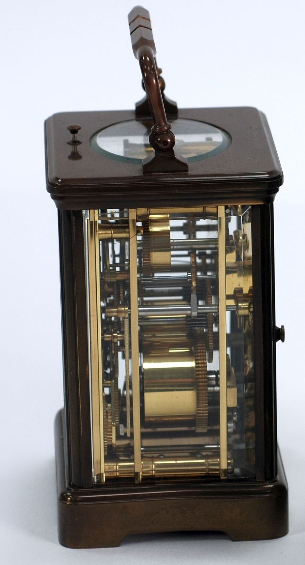 'ANGELUS' MODERN REPEATING AND ALARM CARRIAGE CLOCK, with calendar and rolling moonphase, the - Image 2 of 2