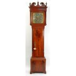 LATE EIGHTEENTH CENTURY MAHOGANY LONGCASE CLOCK, signed Lassel Park, the 13" brass dial with