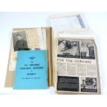ACCUMULATION OF WORLD WAR II EPHEMERA RELATING TO THE 12TH YORKSHIRE PARACHUTE BATTALION AND