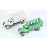 DINKY TOYS DIE CAST TIPPING WAGON No 25e type 2 chassis, grey and black with grey tin plate wagon