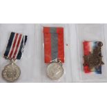 GEORGE V MILITARY MEDAL' FOR BRAVERY IN THE FIELD' AND TWO OTHER MEDALS awarded to 49517 Pte. T.