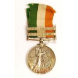 EDWARD VII SOUTH AFRICA MEDAL and ribbon with two clasps - 'South Africa 1901' and 'South Africa