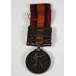 VICTORIA SOUTH AFRICA MEDAL, with ribbon and bars, SOUTH AFRICA 1902, SOUTH AFRICA 1901, ORANGE FREE