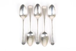 A set of 12 George III Old English pattern silver table spoons, hallmarked London 1783, makers