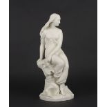 A Minton parian figure ‘Miranda’ of a lady in the classical style, Impressed on side ‘Bells,