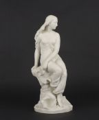 A Minton parian figure ‘Miranda’ of a lady in the classical style, Impressed on side ‘Bells,