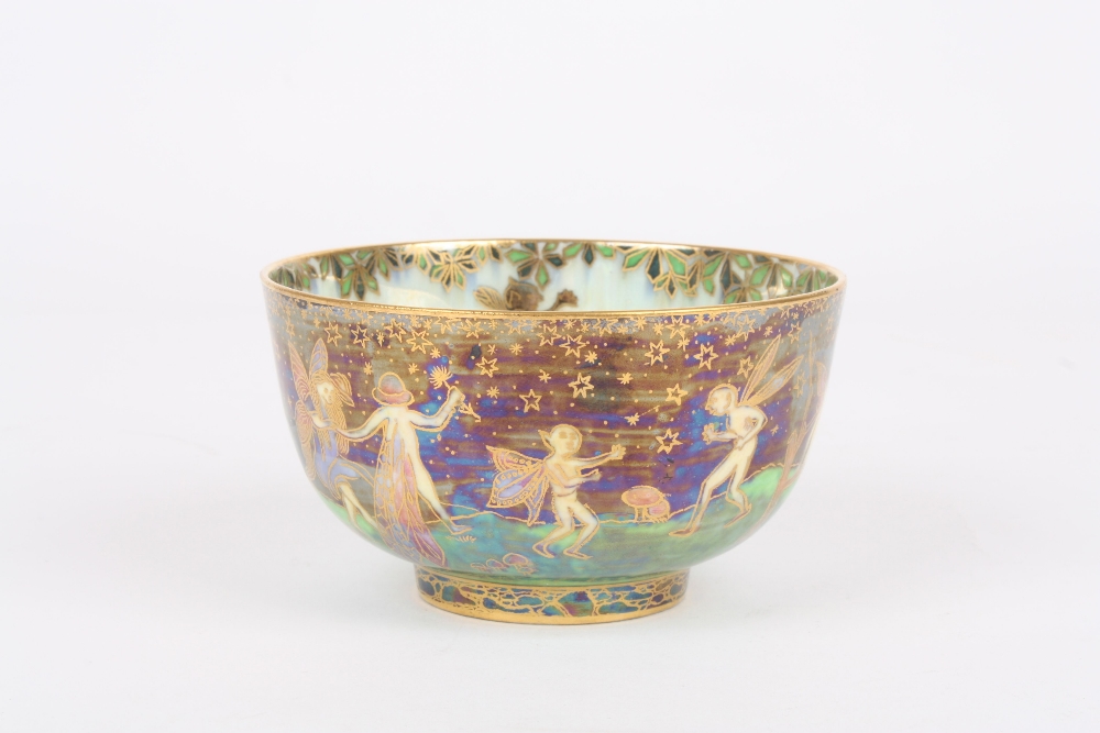 A Wedgwood Fairyland lustre bowl by Daisy Makeig Jones, circa 1920, pattern number Z4968, the body