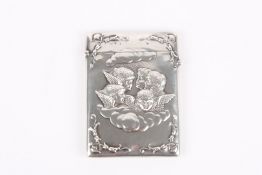 A Victorian silver card case, hallmarked Birmingham 1900 with makers initials probably for Henry