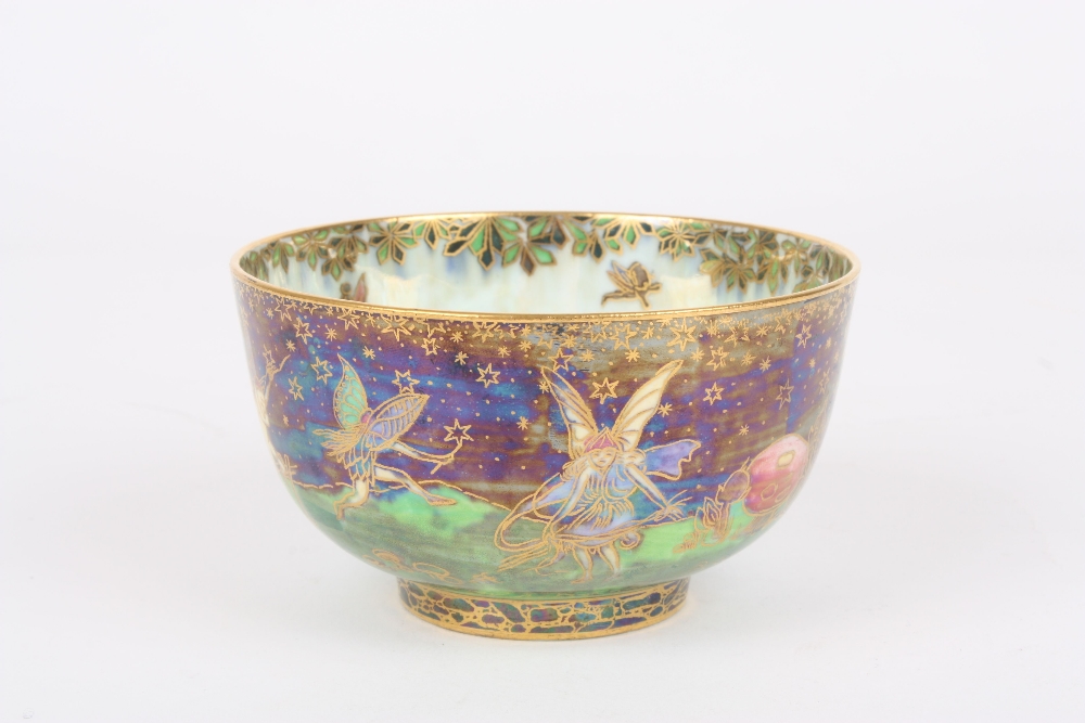 A Wedgwood Fairyland lustre bowl by Daisy Makeig Jones, circa 1920, pattern number Z4968, the body - Image 2 of 4