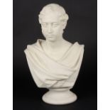 A large Copeland Parian ware bust of Prince Albert Edward, Prince of Wales, circa 1683 by Marshall