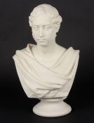 A large Copeland Parian ware bust of Prince Albert Edward, Prince of Wales, circa 1683 by Marshall