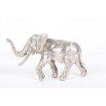 A Modern silver elephant, hallmarked Sheffield 1997, with makers initials for Camelot silverwear,