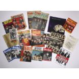 A large collection of Beatles memorabilia, including: magazines, Beatles monthly book, magazines,