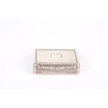 A William IV silver snuff box, hallmarked Birmingham 1835, with makers initials ES probably for