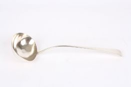 A silver George III ladle, hallmarked London, 1794, with makers initials for George Smith and