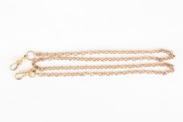 A Victorian 9ct gold Albert chain, the clasp stamped 18 with Sheffield assay mark. Length 67cm long.