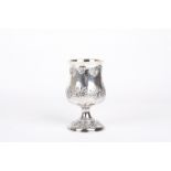 A Victorian silver-gilt goblet, hallmarked London 1854, with initials for Robert Henell, with