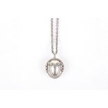 A Georg Jensen Sterling silver acorn pendant, stamped 0.925 and in original presentation box .