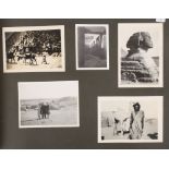An album of 1940s photographs, containing a number of photographs taken at the 1943 Cairo Conference