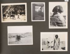 An album of 1940s photographs, containing a number of photographs taken at the 1943 Cairo Conference