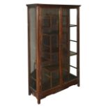 A Chinese hardwood display cabinet, with glazed doors opening to reveal display shelves, height