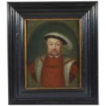 Manner of Holbein
Portrait of Henry VIII, oil on metal, to be sold with another.Dimensions: 20 x