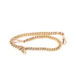 A 9ct gold Albert chain the graduated curb link chain, each stamped 9ctWeight 24.3g Condition