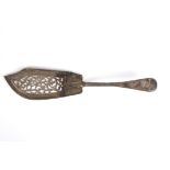 A Victorian Old English pattern silver fish slice
hallmarked 1857, with threaded, pierced and