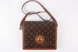 A Louis Vuitton Raspail shoulder bagwith monogram canvas and treated cowhide leather trim. One